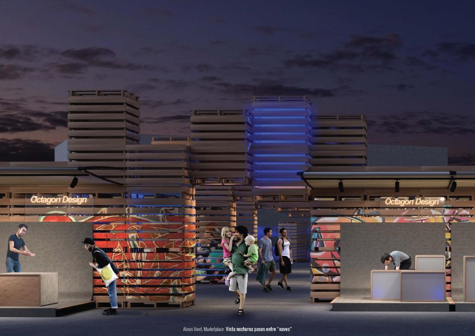 Marketplace. Nau Bostik. Máster en Disseny d'espais Temporals i Arquitectura Efímera. LABASAD